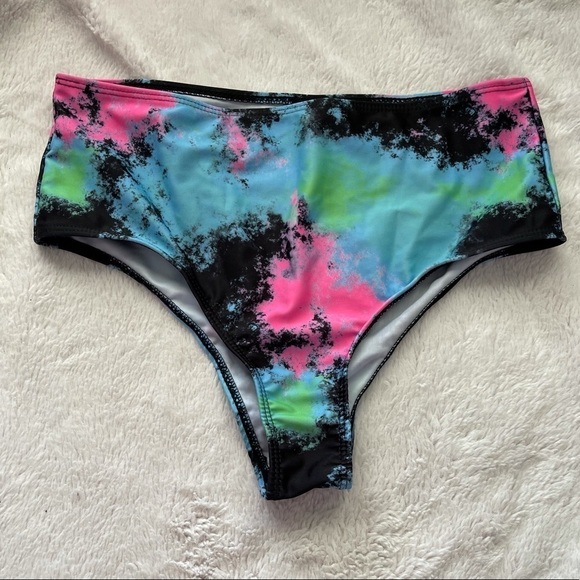 SHEIN tie dye high rise bikini bottom - Picture 1 of 5